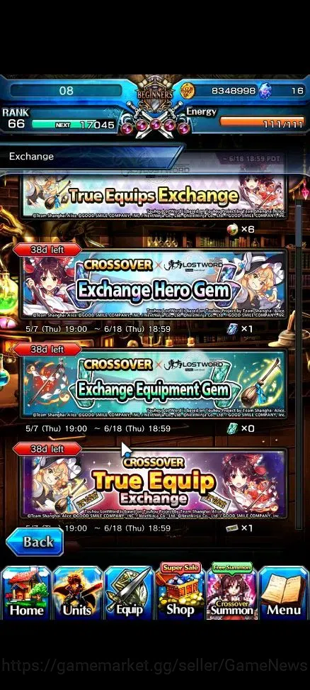 Grand Summoners Accounts End-Game Global|Rank 66|14 Ascend+7 TW[Emiyu,Chloe,DL Rimuru,Milim,DLS Rimuru,S Rimuru]+TW,S 8