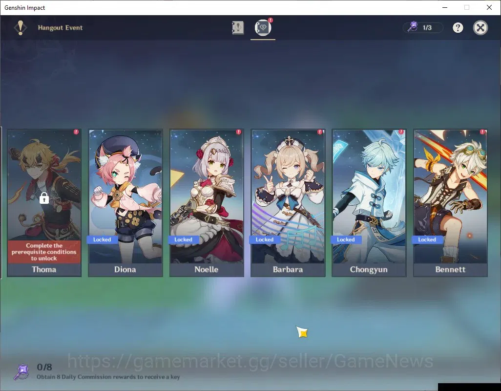 Genshin Impact Accounts ASIA | AR 34 | 633 Primo | 1 Limited | Skirk | Low image 15