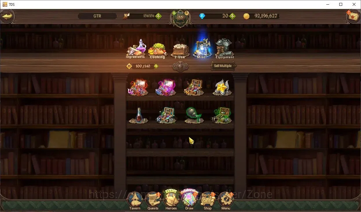 The Seven Deadly Sins: Grand Cross Accounts Endgame Global|1.5M CC 2LR+3UR Full Collab Rezero| Nemesis Meliodas, Menor, Rem 11