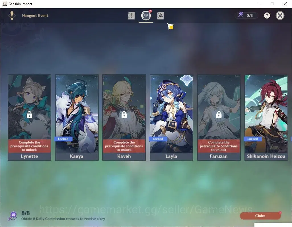 Genshin Impact Accounts Asia |AR 55|5 Limited +39(*4Charater)|Linnea,Navia image 13