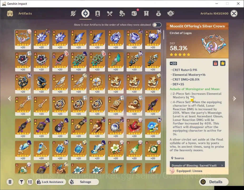 Genshin Impact Accounts ASIA|AR 56|8 Limited + 3 (*5Weapon)|Linnea+Sign,Va image 10