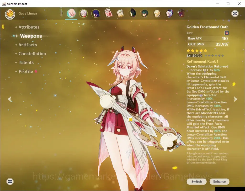Genshin Impact Accounts ASIA|AR 56|8 Limited + 3 (*5Weapon)|Linnea+Sign,Va image 8