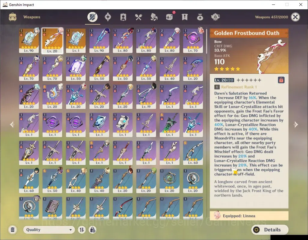 Genshin Impact Accounts ASIA|AR 56|8 Limited + 3 (*5Weapon)|Linnea+Sign,Va image 9