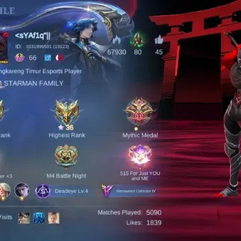 Mobile Legends: Bang Bang Accounts Collector Global|Skin 228|Renowned|KOF Karina,LBox Hayabusa,Collector Natalia,Blazing
