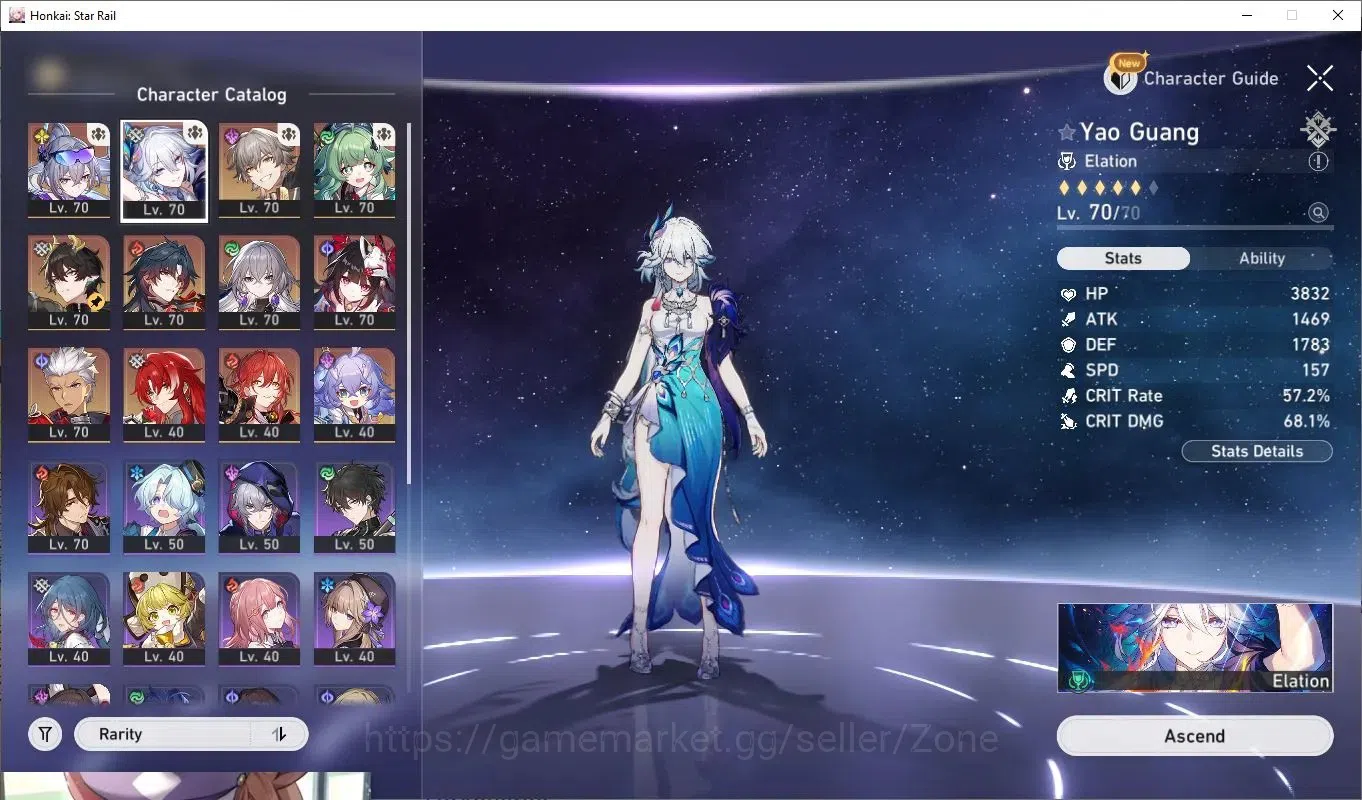 Honkai Star Rail Accounts Mid Game ASIA|24 Characters|8x L70 incl Huohuo, Silver Wolf, Himeko, Welt, Bronya, Gepard|1954 10