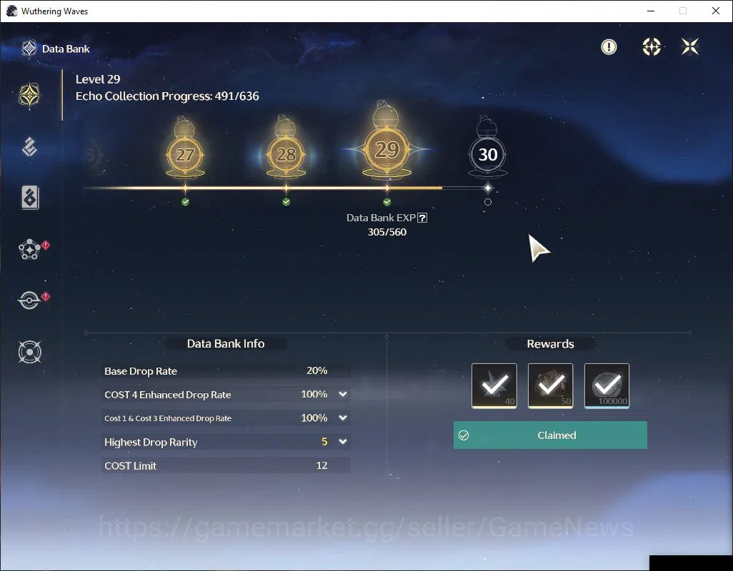 Wuthering Waves Accounts Mid-Game NA|UL 46|2 Limited| [Aemeath,Chisa]+Sign+2 Standard (Lingyang,Verina RC2) |DB Lv29|Male 3