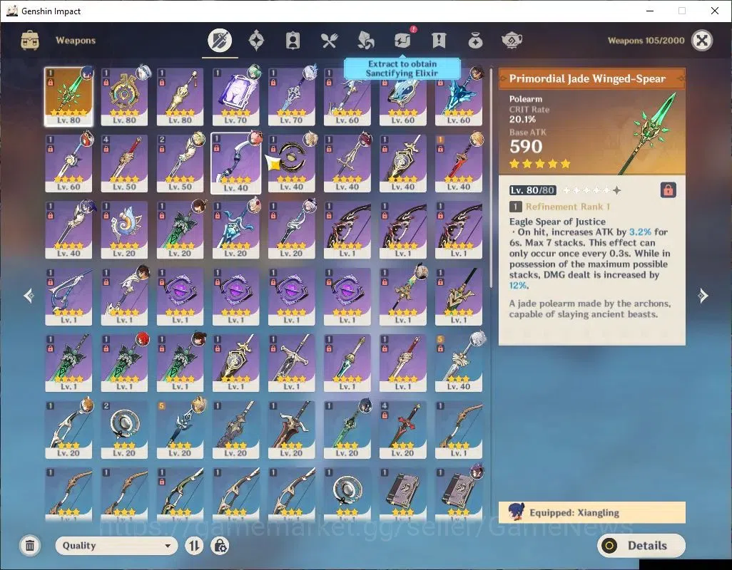 Genshin Impact Accounts ASIA|AR 55|5 Limited+1(*5Weapon)|Zibai,Skirk,Muala image 4