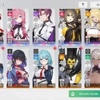 Chaos Zero Nightmare Accounts GLOBAL|Lv55|6 SSR(ArabellaM2+Sign,KayronM1,VeronicaM1,OrleaM1,RenoaM1,Tenebria) 1 Combatant