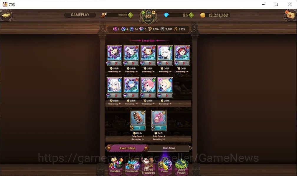 The Seven Deadly Sins: Grand Cross Accounts Asia|5,4 M CC|3 LR+8 UR+Many Collab|Roxy2/6,Reinha image 16