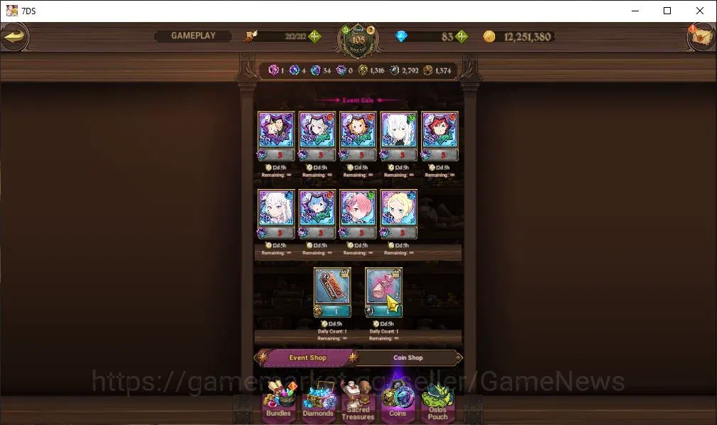 The Seven Deadly Sins: Grand Cross Accounts Asia|5,4 M CC|3 LR+8 UR+Many Collab|Roxy2/6,Reinha image 18
