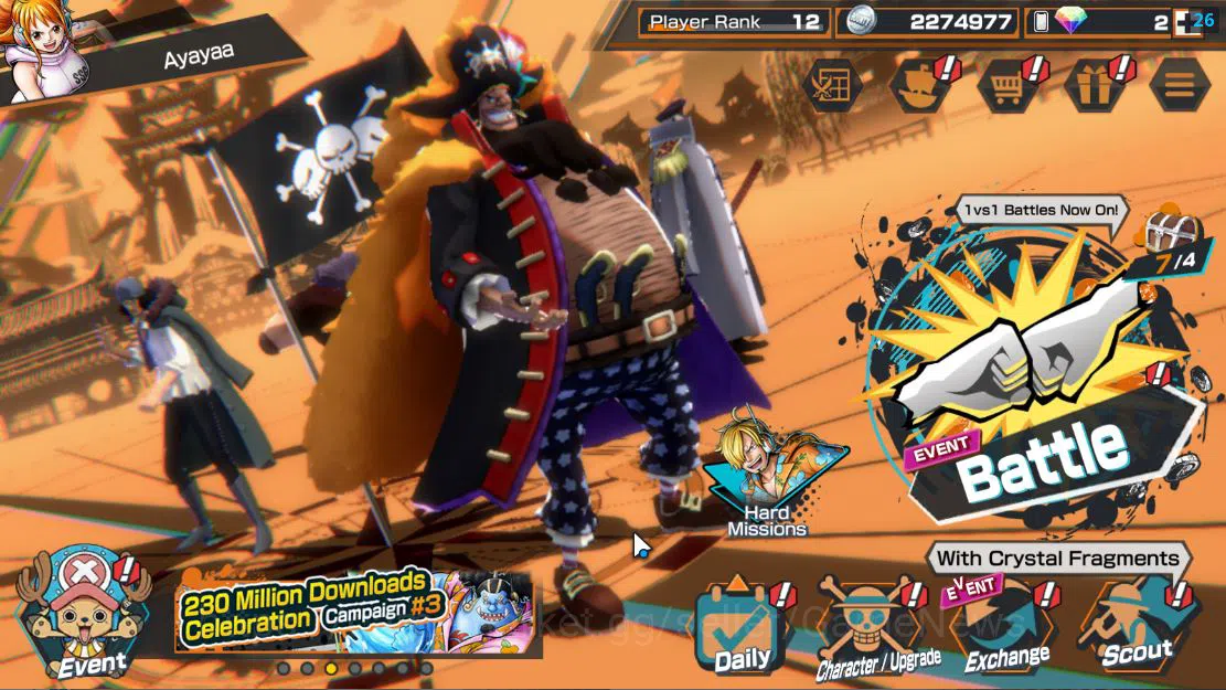 One Piece Bounty Rush Accounts Global|4 EX 1Max|TFE Marshal D.Teach,Bp Kuzan,GP E image 1