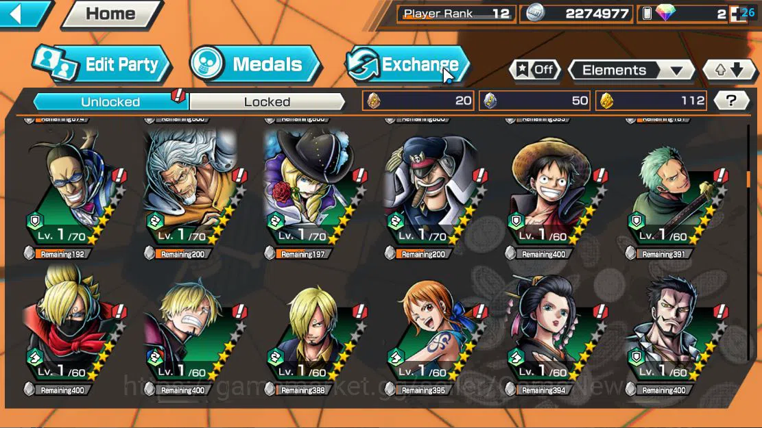 One Piece Bounty Rush Accounts Global|4 EX 1Max|TFE Marshal D.Teach,Bp Kuzan,GP E image 8