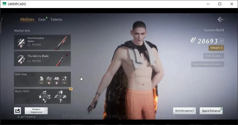 Where Winds Meet Accounts GLOBAL|Lv 95|28,6k GS|Blazing Passes|47k Echo Shade|Peaceful Life Set,Jianghu Wanderer Set|Anthem 8