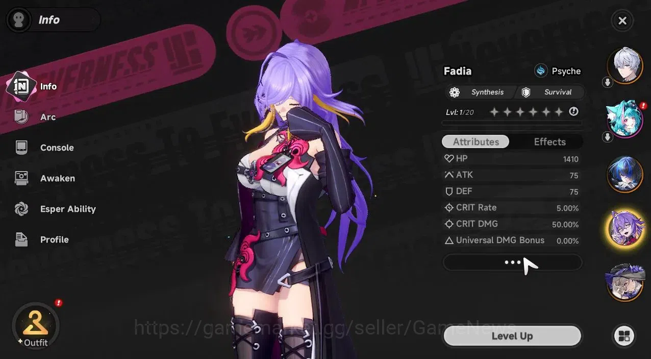 Neverness to Everness Accounts Global EU |HL 3| 4 SSR [Baicang,Daffodill,Fadia,Ji image 2