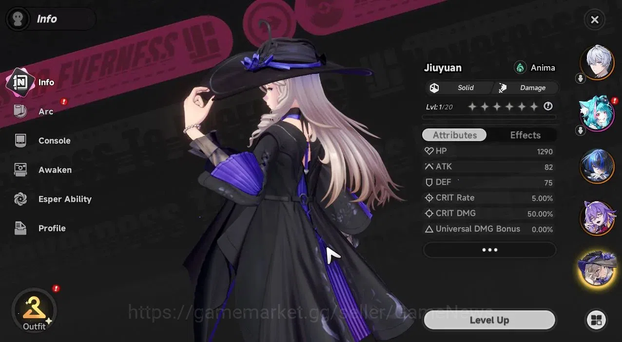 Neverness to Everness Accounts Global EU |HL 3| 4 SSR [Baicang,Daffodill,Fadia,Ji image 3