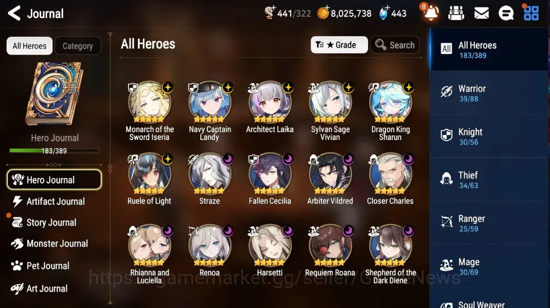 Epic Seven Accounts Limited Hero Global Verif|15 ML(Rhianna,Sheperd,Monarch Iseria,Renoa,etc)+[Sped 300 1