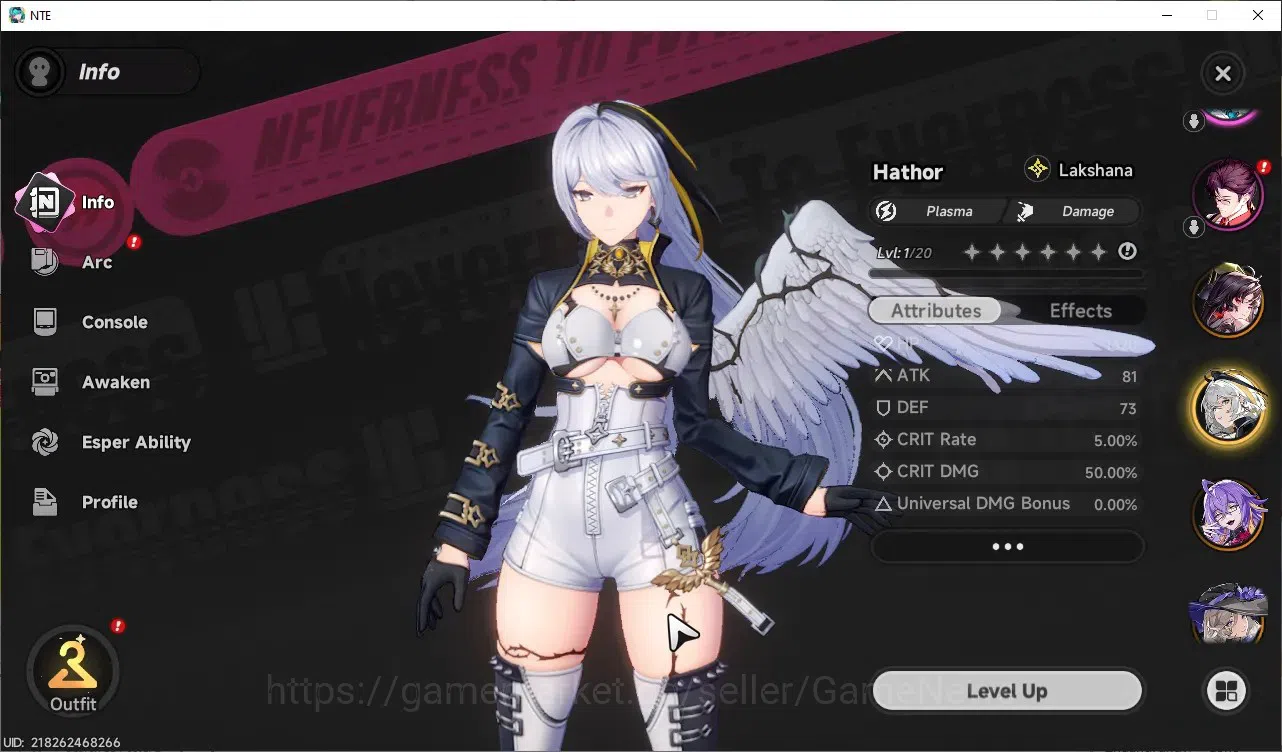 Neverness to Everness Accounts GLOBAL America|HL 3|4 S-Class (Hotori,Hathor,Fadia image 4