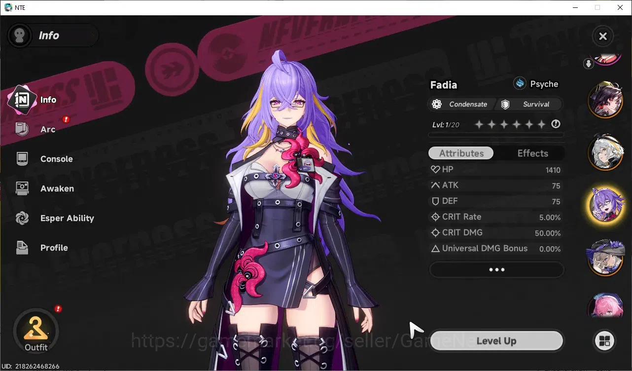 Neverness to Everness Accounts GLOBAL America|HL 3|4 S-Class (Hotori,Hathor,Fadia image 5