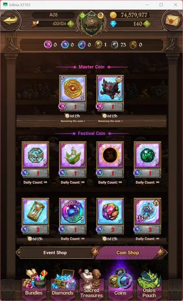 The Seven Deadly Sins: Grand Cross Accounts ASIA | 555 CC| 140 DM|UR Mesis 2/6,Skuld 1/6, YKL  image 2