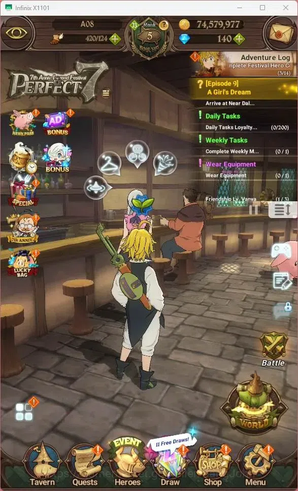 The Seven Deadly Sins: Grand Cross Accounts ASIA | 555 CC| 140 DM|UR Mesis 2/6,Skuld 1/6, YKL  image 8