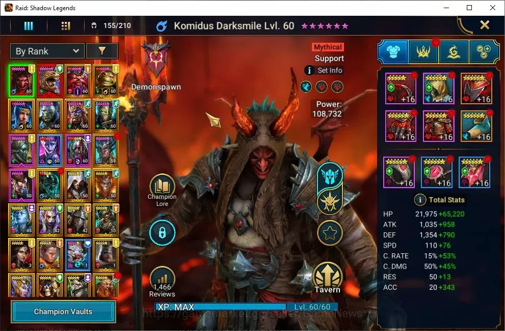 Raid: Shadow Legends Accounts Lv55 1,3M Power|3 Mythic(Komidus,Androc,Tholin)28  image 3