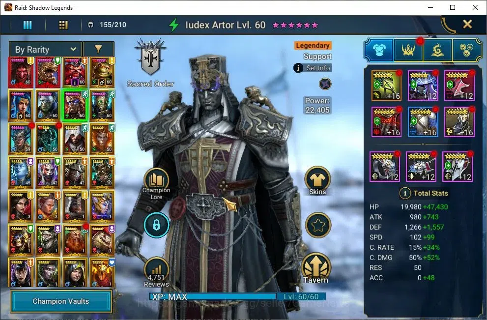Raid: Shadow Legends Accounts Lv55 1,3M Power|3 Mythic(Komidus,Androc,Tholin)28  image 9