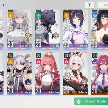 Chaos Zero Nightmare Accounts Global|Lv 30|9 SSR (Sereniel,Tiphera,)+Sign,Hilde,Diana,Rita,Chizuru,Hugo,Khalipe,MeiLin|12 SR