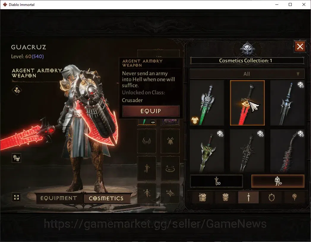 Diablo Immortal Accounts NA - High Heavens|CS ON|Lv60(540)|Crusader|36k CR| image 9
