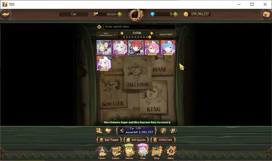 The Seven Deadly Sins: Grand Cross Accounts GLOBAL|4M CC|61 LS|5 LR+10 UR Collab ReZero|N Meli image 4