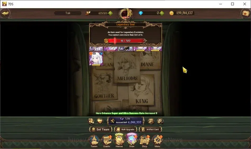 The Seven Deadly Sins: Grand Cross Accounts GLOBAL|4M CC|61 LS|5 LR+10 UR Collab ReZero|N Meli image 5