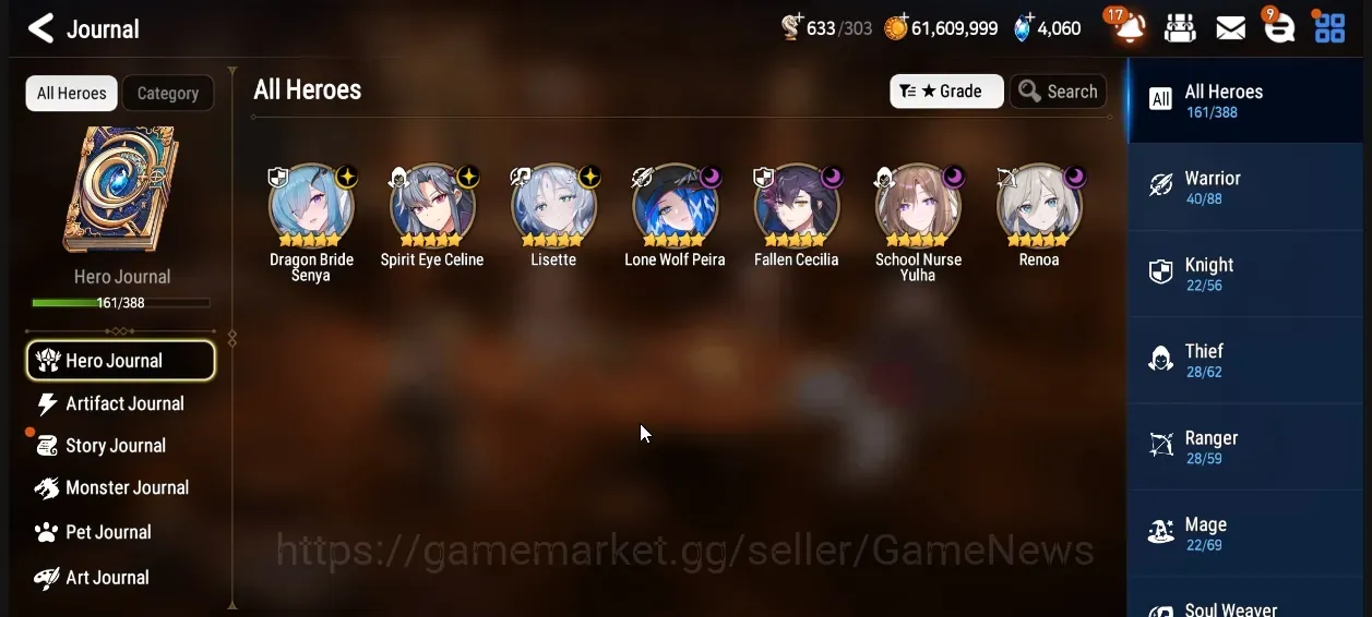 Epic Seven Accounts Limited Hero Global UnVerif|NewEra|7 ML +Collab CZN (Lisette,Renoa,SN Yulha 1