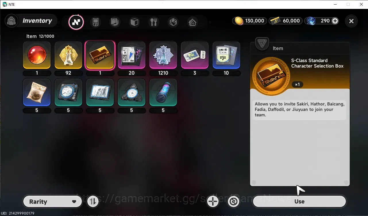 Neverness to Everness Accounts GLOBAL ASIA|HL 3|3 SSR 2 Limited Shinku,NanallyA1,Sakiri + 1 SSR Selector|Underboss 10