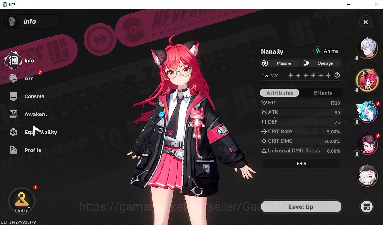 Neverness to Everness Accounts GLOBAL ASIA|HL 3|3 SSR 2 Limited Shinku,NanallyA1,Sakiri + 1 SSR Selector|Underboss 3