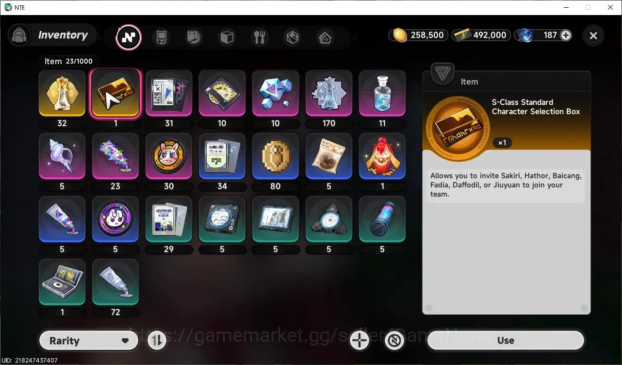 Neverness to Everness Accounts GLOBAL SEA|HL 7|4 SSR| Hotori, Jiuyuan, Daffodill, Sakiri |2 SSR Selector On|6 SR|Orchid 10