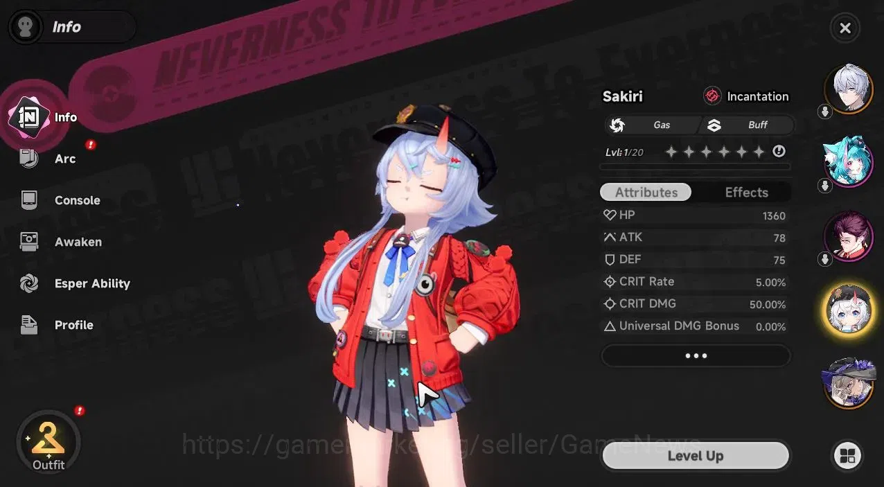 Neverness to Everness Accounts Global NA |HL 3| 4 SSR [Hotori,Jiuyuan,Sakiri,Fadi image 2