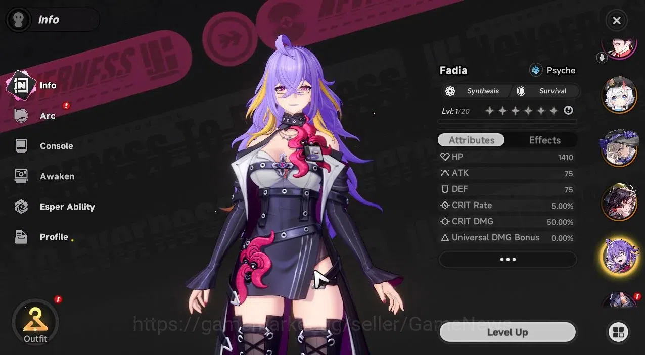 Neverness to Everness Accounts Global NA |HL 3| 4 SSR [Hotori,Jiuyuan,Sakiri,Fadi image 4