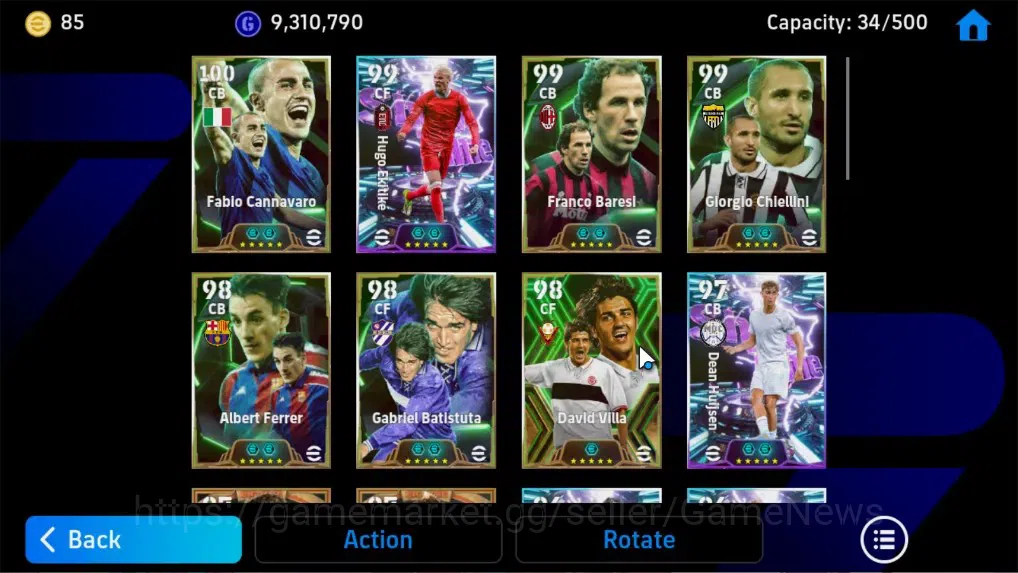 eFootball Accounts Android|BigTime Raul,David Beckham,Fabio Cannavaro image 6