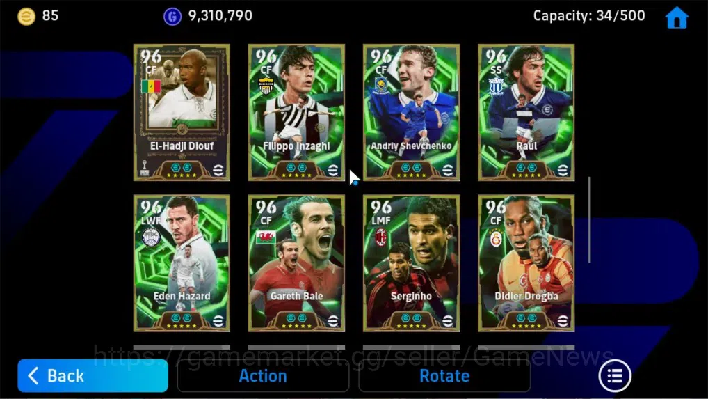 eFootball Accounts Android|BigTime Raul,David Beckham,Fabio Cannavaro image 8