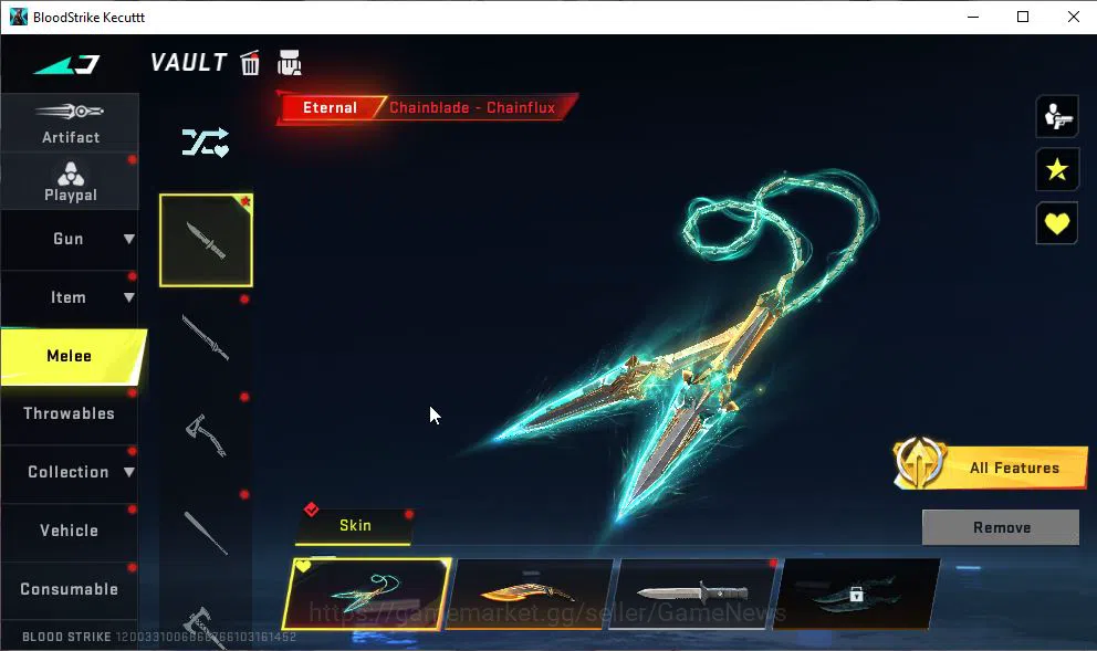 Blood Strike Accounts ASIA|3 ETERNAL[P90 Lv5,Melee Chainblade,ZERO-Oda]| image 6