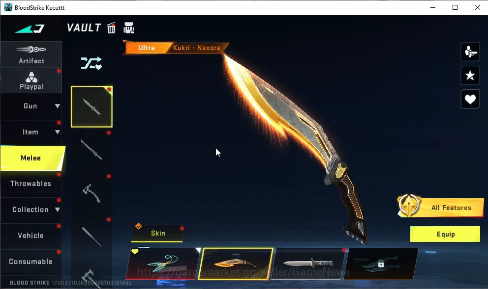 Blood Strike Accounts ASIA|3 ETERNAL[P90 Lv5,Melee Chainblade,ZERO-Oda]| image 7