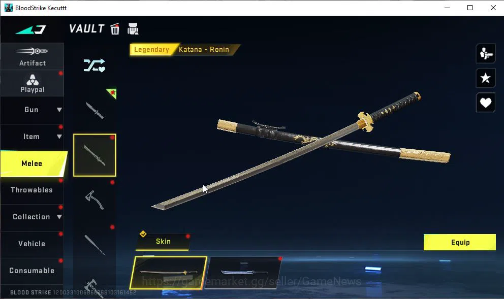 Blood Strike Accounts ASIA|3 ETERNAL[P90 Lv5,Melee Chainblade,ZERO-Oda]| image 8