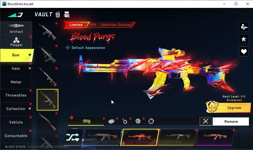 Blood Strike Accounts ASIA|3 ETERNAL[P90 Lv5,Melee Chainblade,ZERO-Oda]| image 9