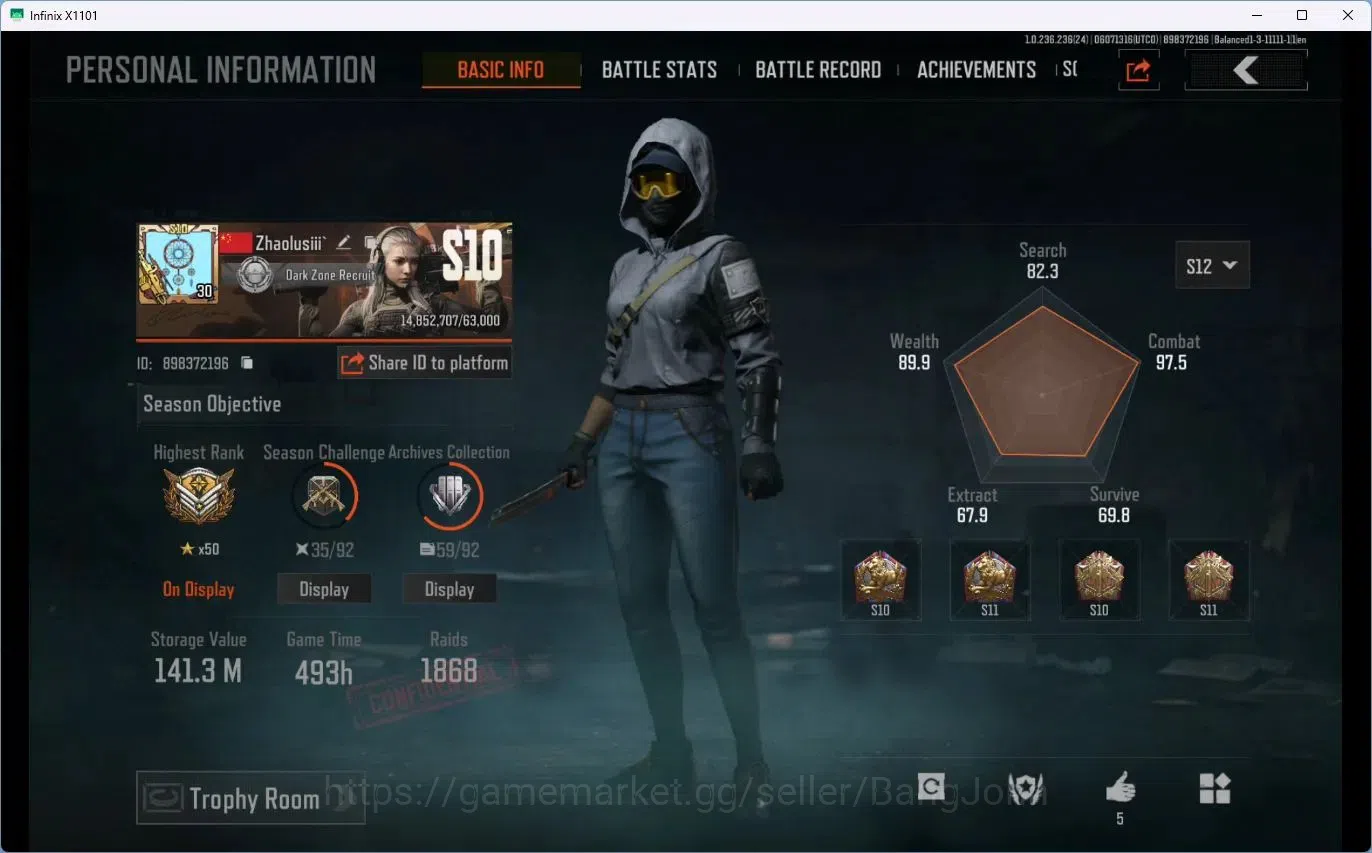 Arena Breakout Accounts Mobile | LV 30 | SV 141.3 M | CV 110 M | RS AKM, M image 2