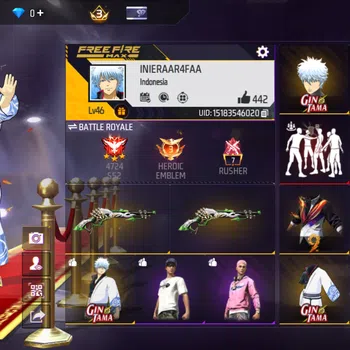 Free Fire Accounts INDONESIA | M1887 LUMUT - BUNDLE GINTAMA