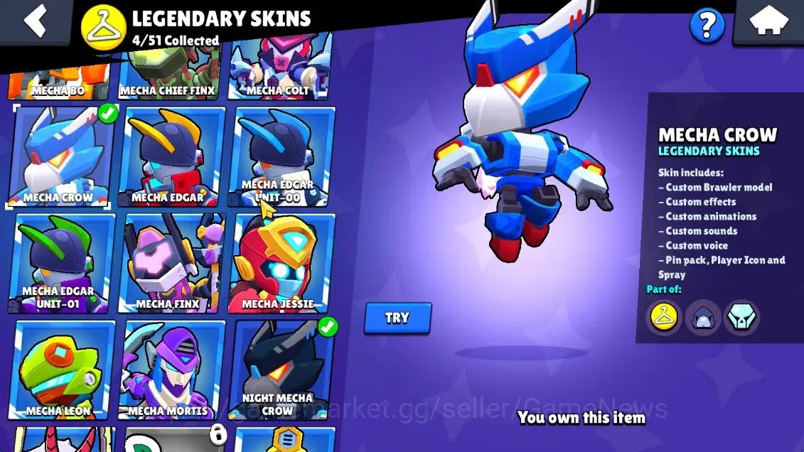 Brawl Stars Accounts 3806 Trophy|3,8K Bling|41 Brawlers 3 MaxLvl[Crow+F image 12