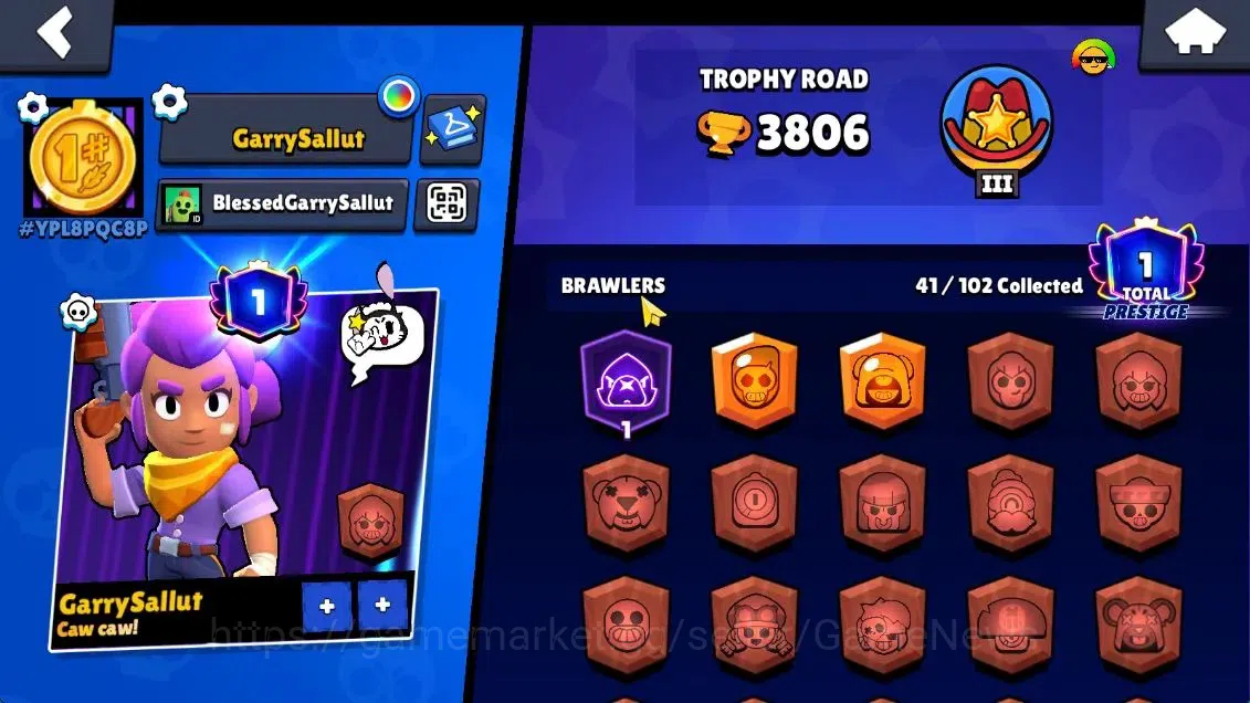 Brawl Stars Accounts 3806 Trophy|3,8K Bling|41 Brawlers 3 MaxLvl[Crow+F image 2