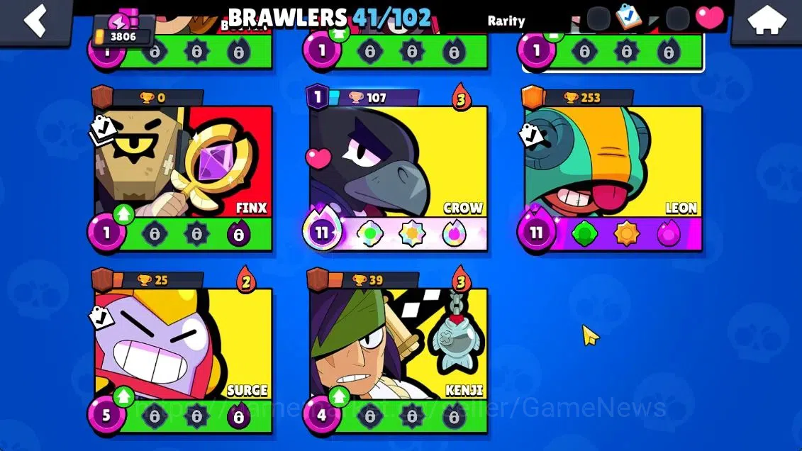 Brawl Stars Accounts 3806 Trophy|3,8K Bling|41 Brawlers 3 MaxLvl[Crow+F image 7