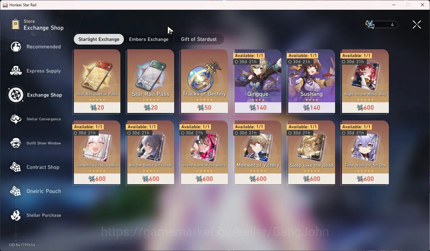 Honkai Star Rail Accounts ASIA TL65|6 Limit|Cyrene E4|Evernight|Aglaea|Dan H image 10