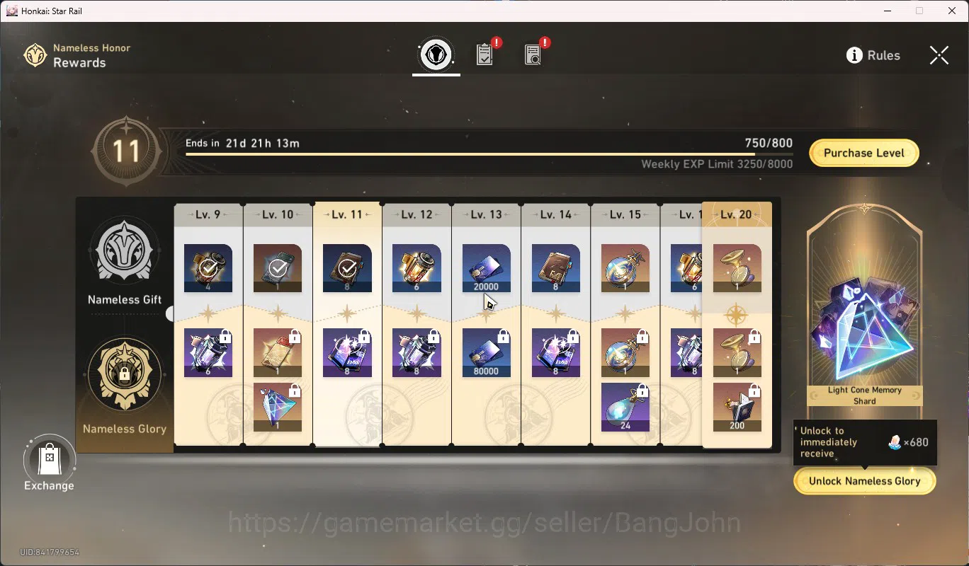 Honkai Star Rail Accounts ASIA TL65|6 Limit|Cyrene E4|Evernight|Aglaea|Dan H image 8