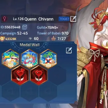 Mobile Legends: Adventure Accounts Global|Lv.126|43328k Power|Camp 52-45|Vip 8|Hero 146 [Yuri Collab WOR]|8 UR|10 Awaken|1